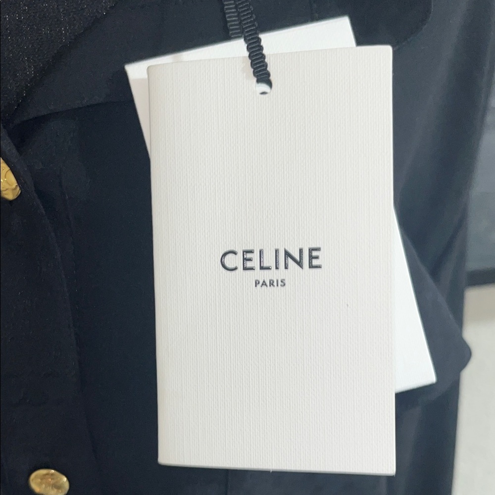 Celine Black Blouse with Gold Buttons NWT - Picture 5 of 10